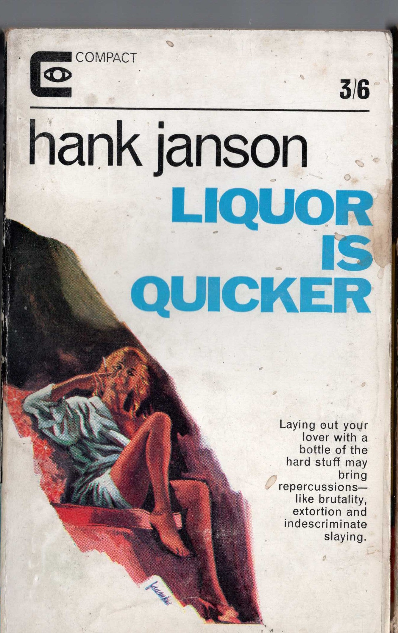 Hank Janson  LIQUOR IS QUICKER front book cover image