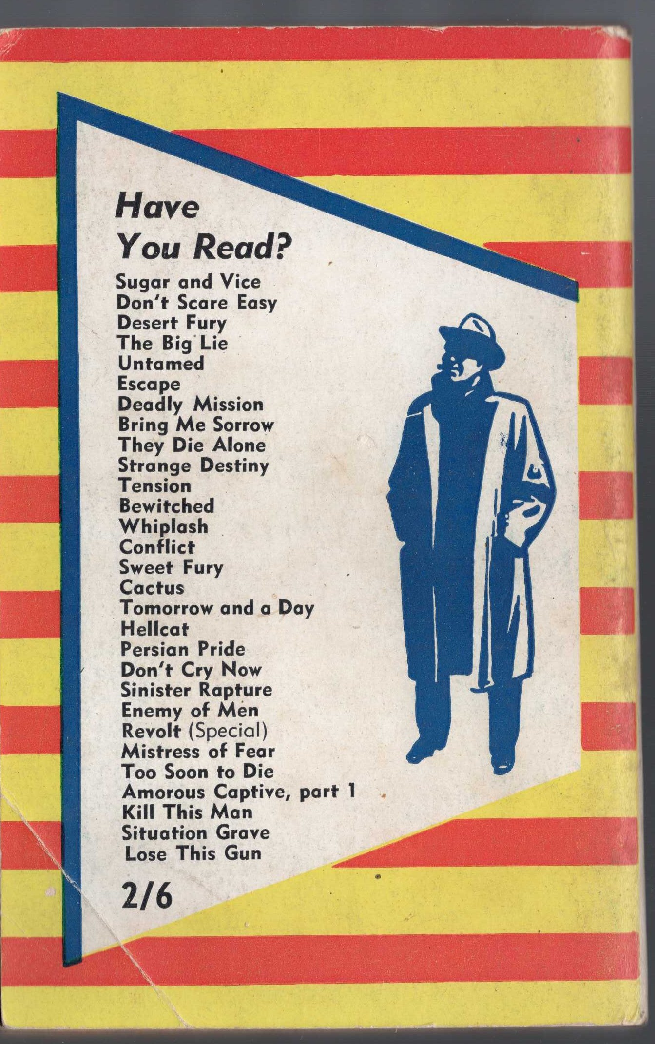Hank Janson  MURDER magnified rear book cover image