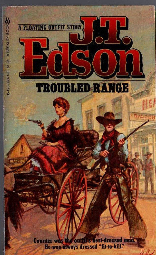 J.T. Edson  TROUBLED RANGE front book cover image