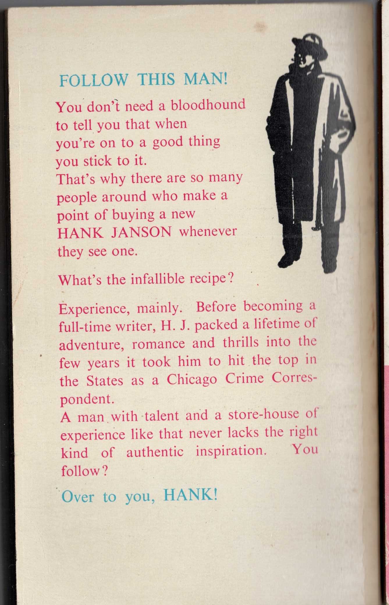 Hank Janson  WAY OUT WANTON magnified rear book cover image