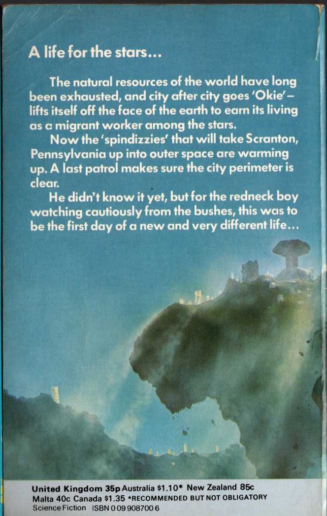 James Blish  A LIFE FOR THE STARS magnified rear book cover image