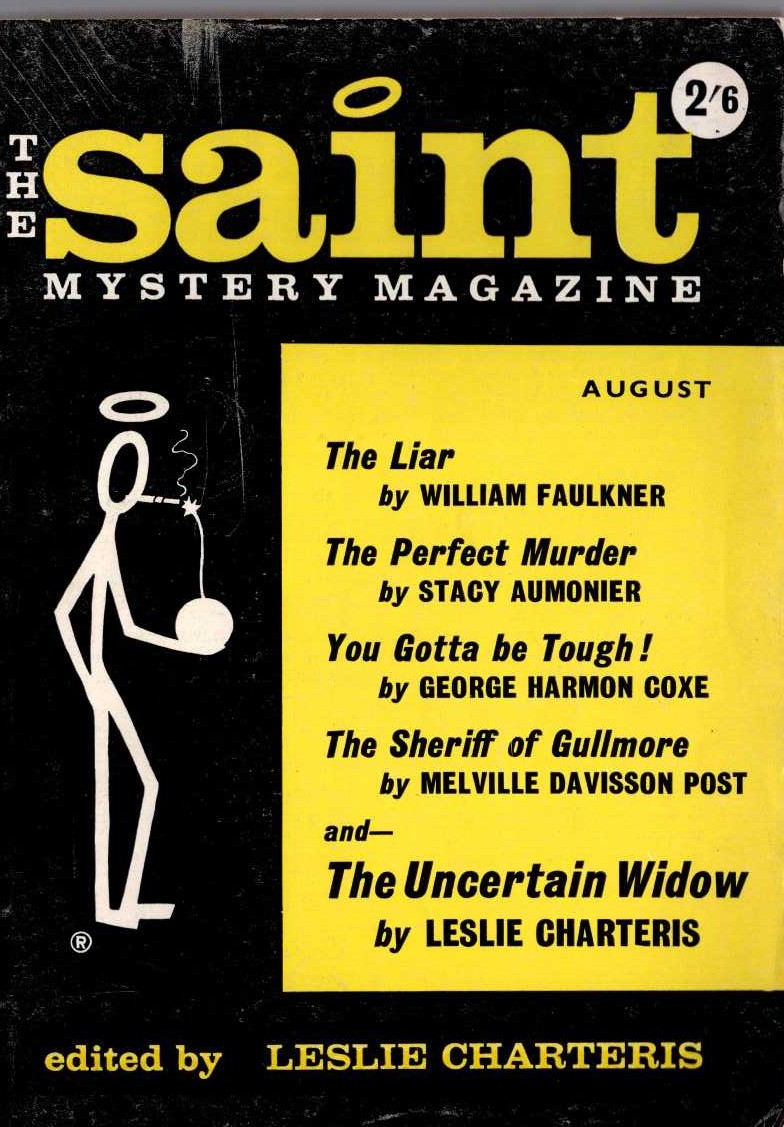 Leslie Charteris (edits) THE SAINT MYSTERY MAGAZINE. August 1962 front book cover image
