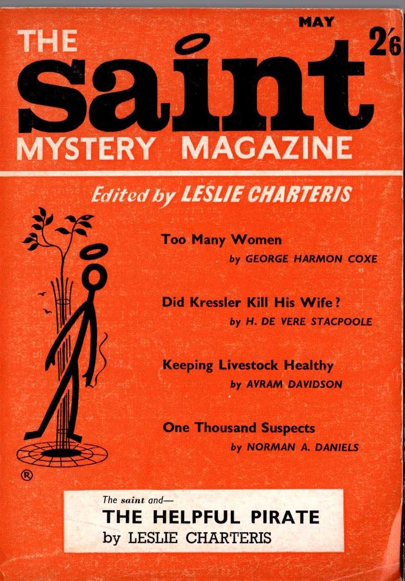 Leslie Charteris (edits) THE SAINT MYSTERY MAGAZINE. May 1962 front book cover image
