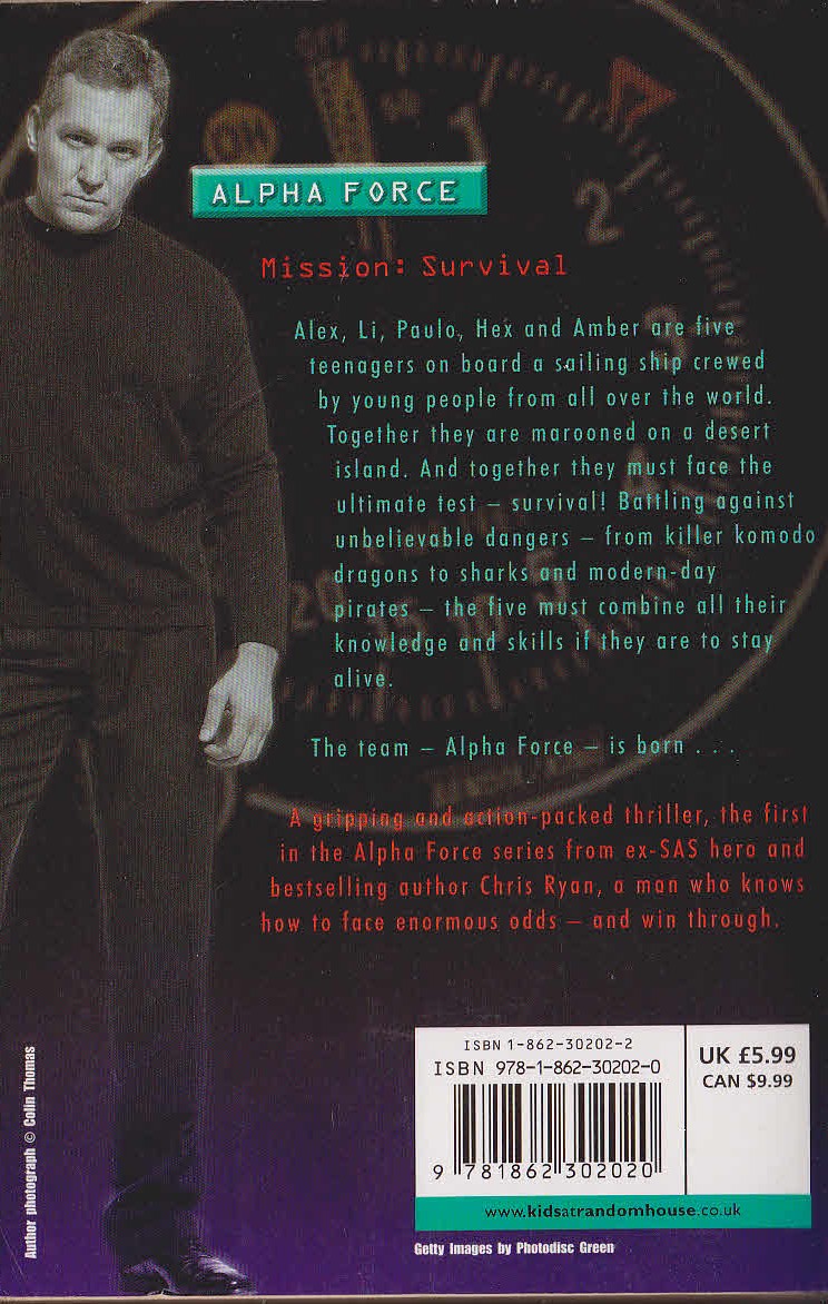 Chris Ryan  ALPHA FORCE: SURVIVAL magnified rear book cover image