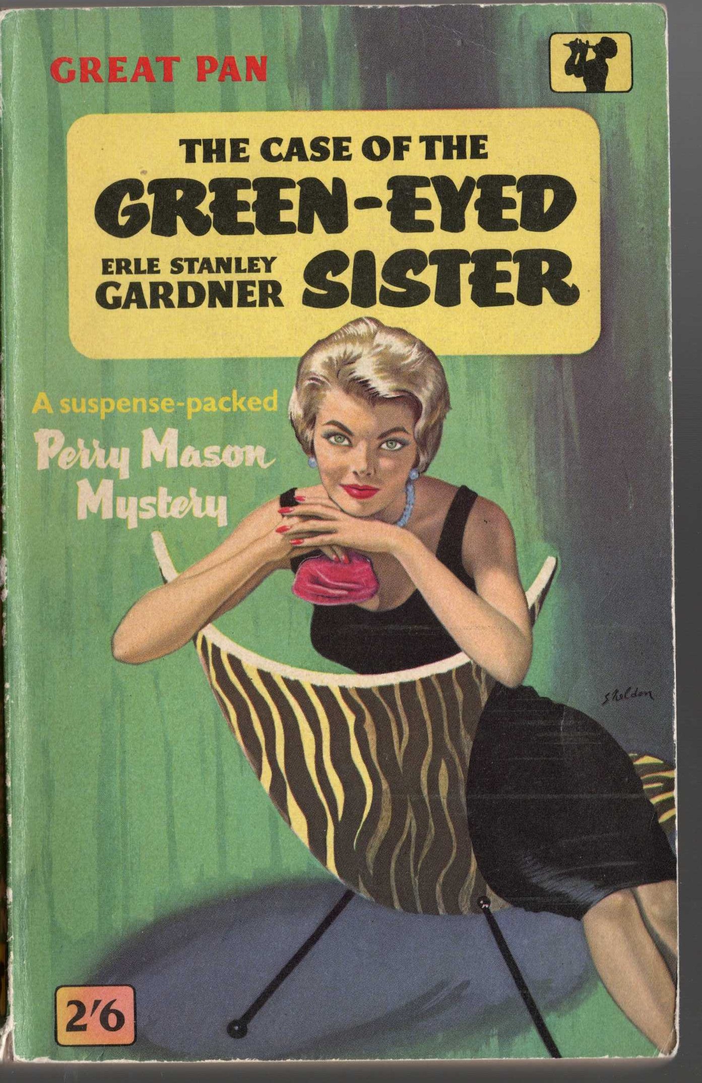 Erle Stanley Gardner  THE CASE OF THE GREEN-EYED SISTER front book cover image