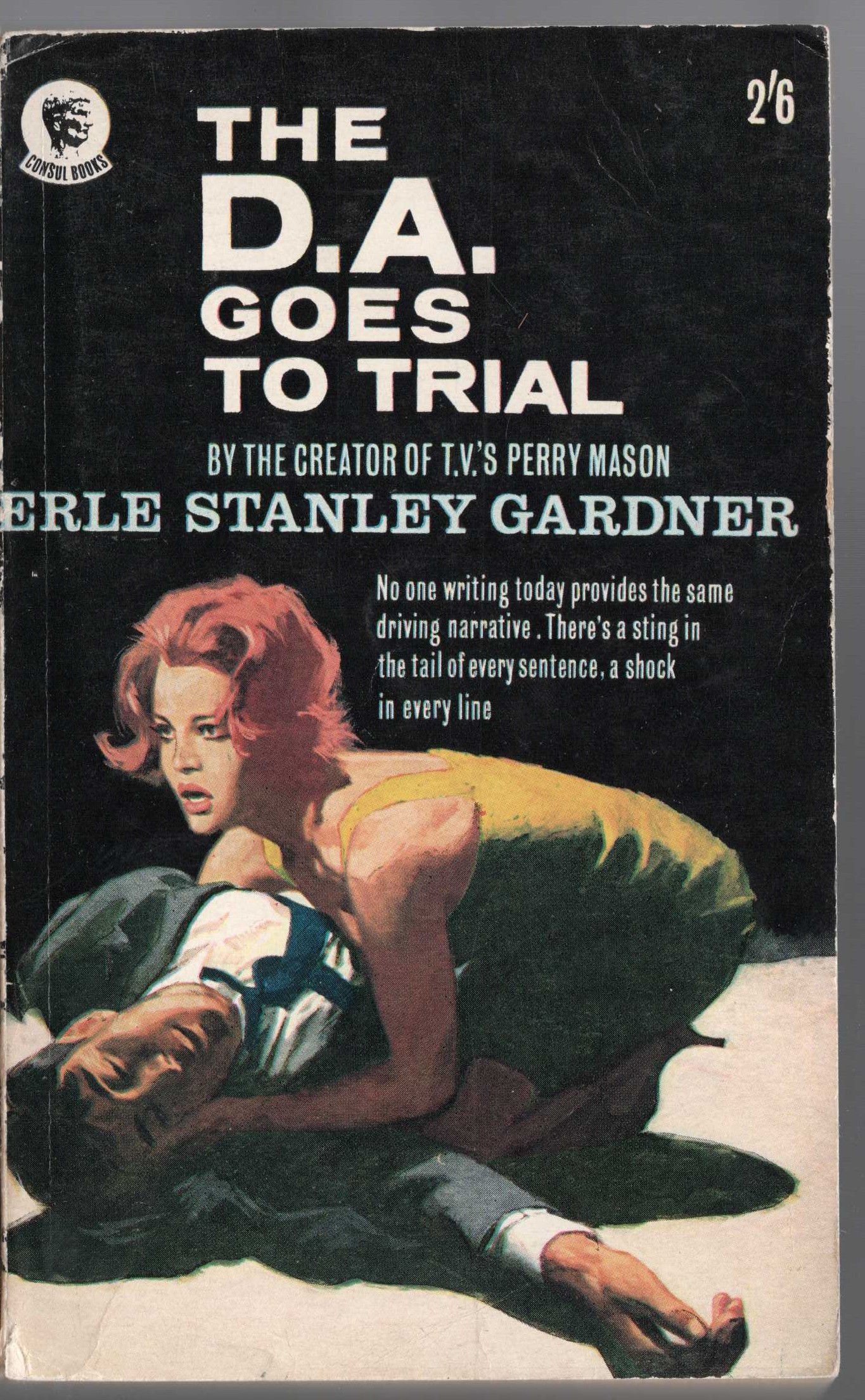 Erle Stanley Gardner  THE D.A. GOES TO TRIAL front book cover image
