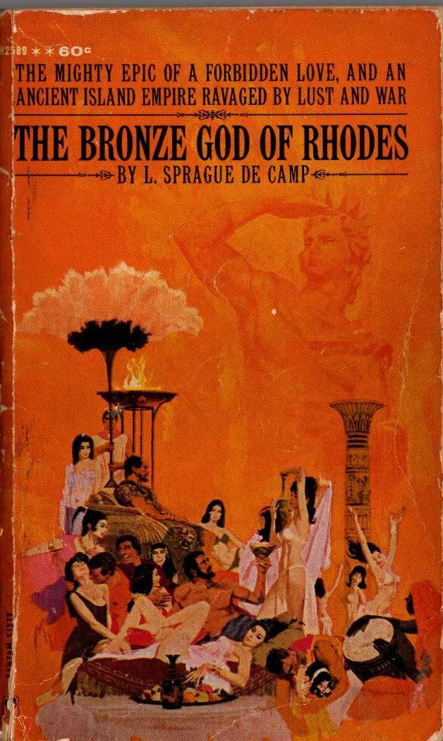 L.Sprague de Camp  THE BRONZE GOD OF RHODES front book cover image