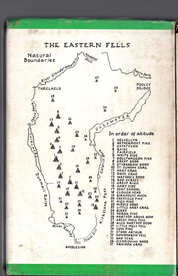 THE EASTERN FELLS magnified rear book cover image