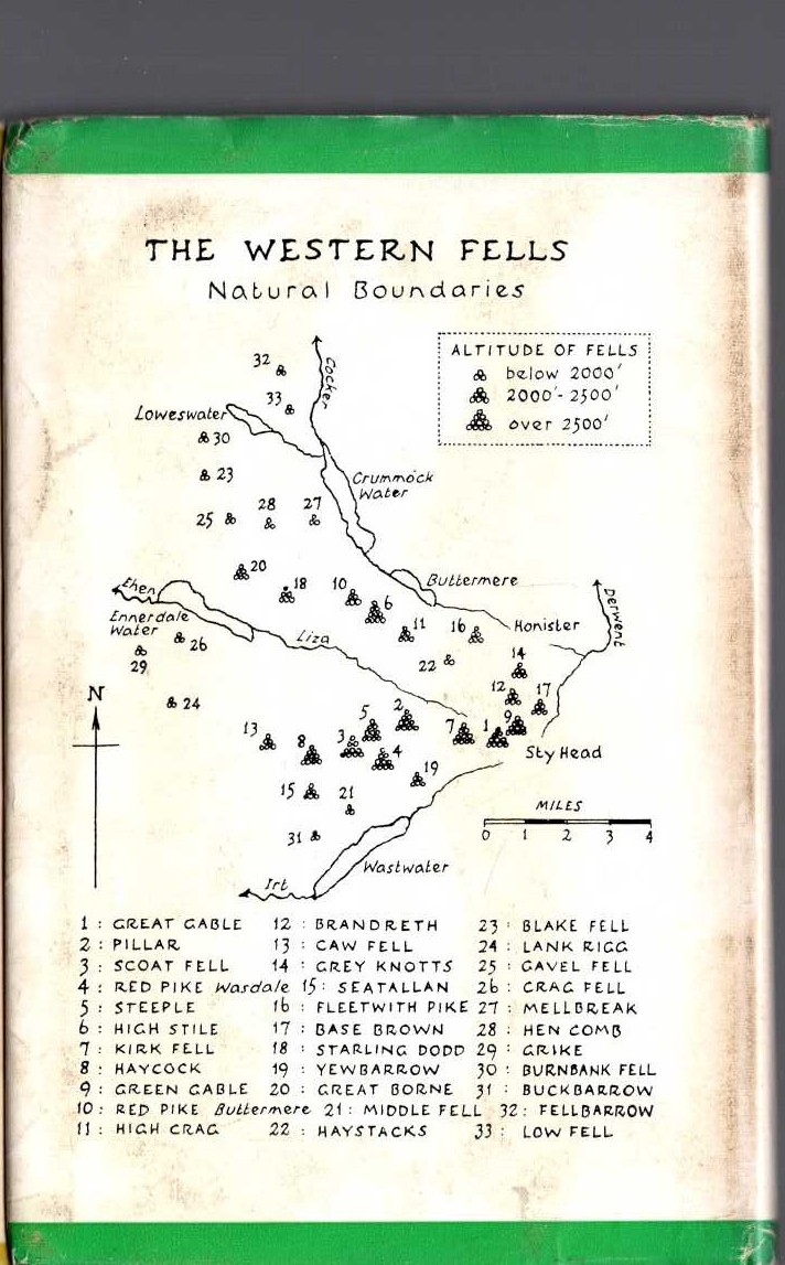 THE WESTERN FELLS magnified rear book cover image