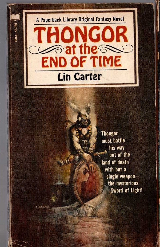 Lin Carter  THONGOR AT THE END OF TIME front book cover image