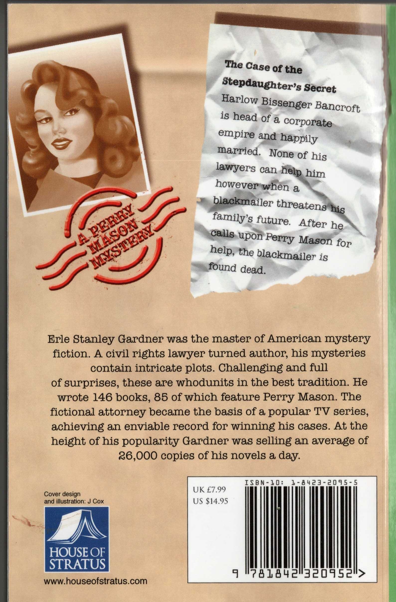 Erle Stanley Gardner  THE CASE OF THE STEPDAUGHTER'S SECRET magnified rear book cover image
