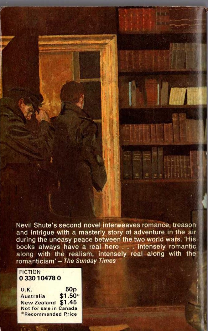 Nevil Shute  SO DISDAINED magnified rear book cover image