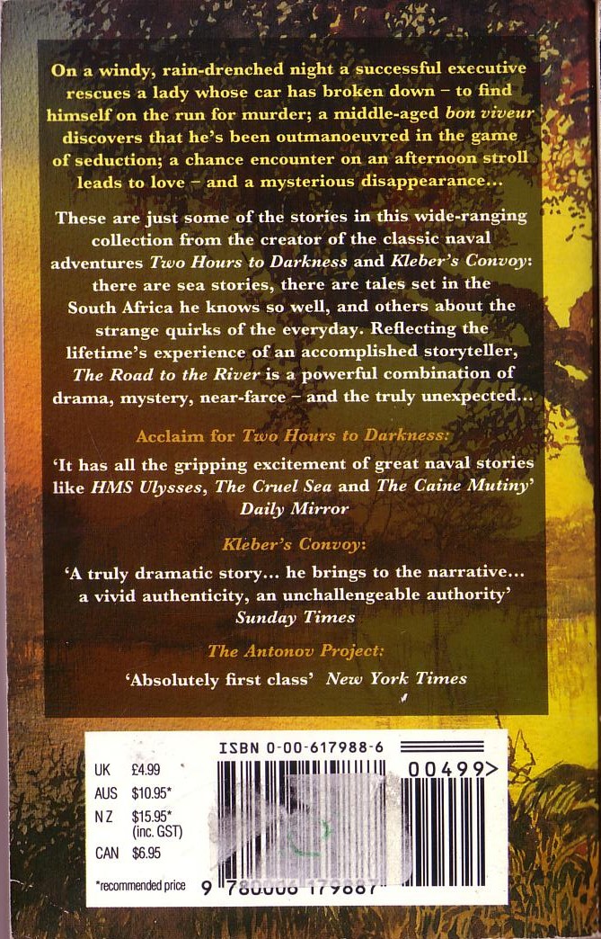Antony Trew  THE ROAD TO THE RIVER magnified rear book cover image
