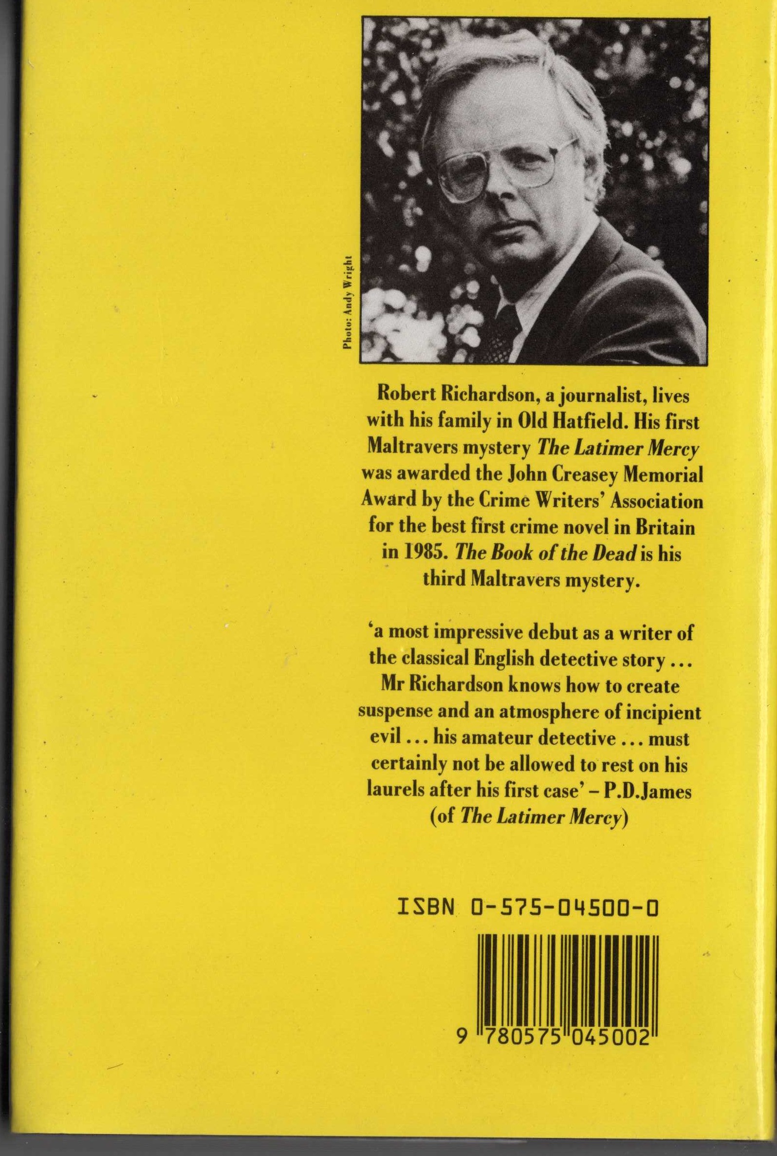 THE BOOK OF THE DEAD magnified rear book cover image