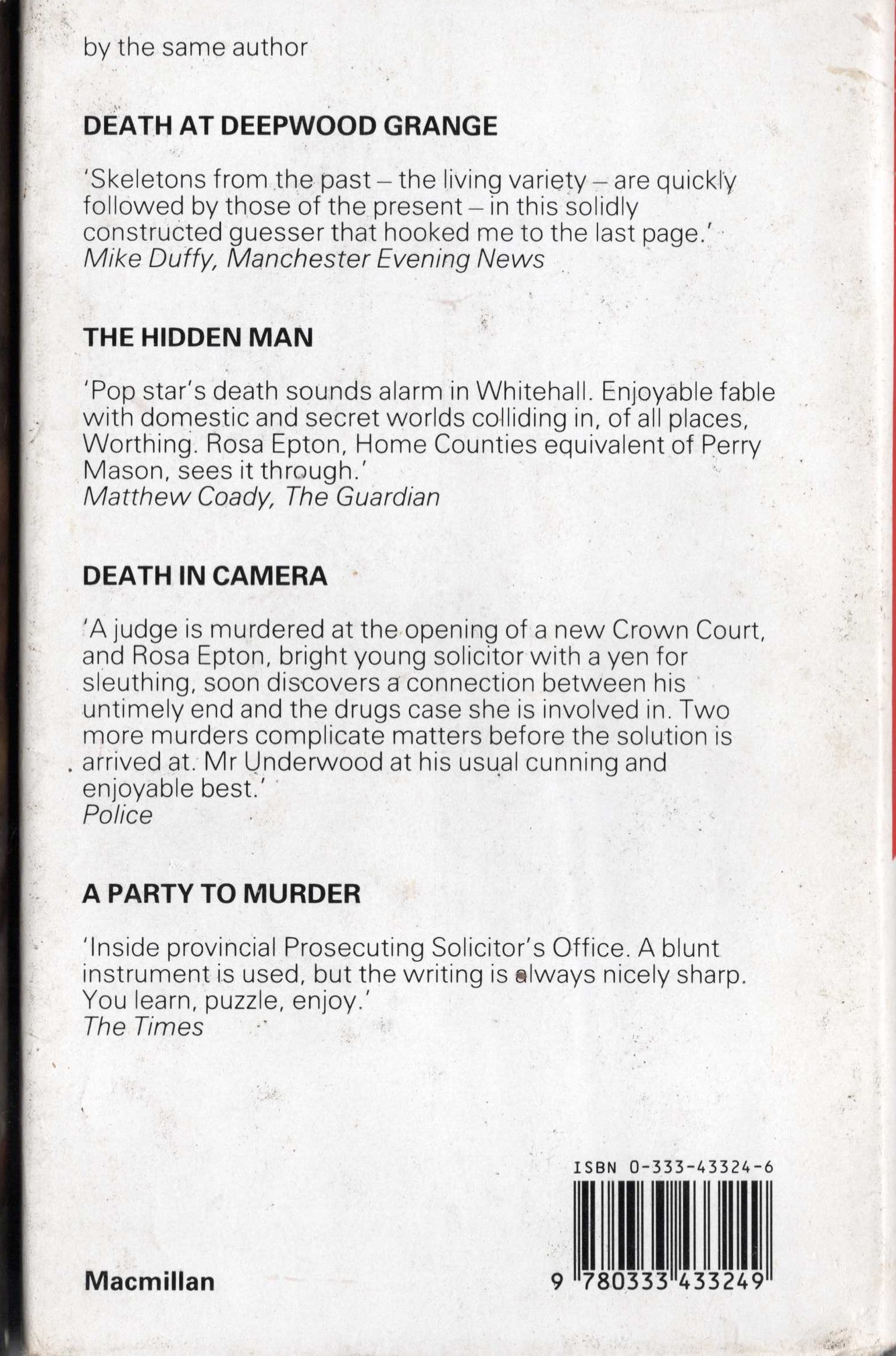 THE UNIVITED CORPSE magnified rear book cover image