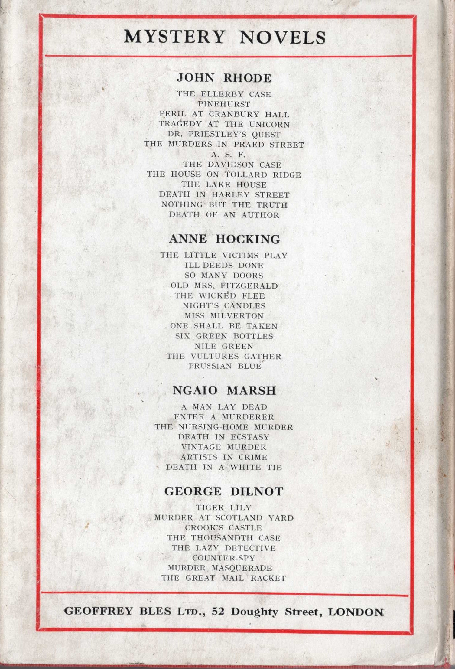 DEATH AT THE WEDDING magnified rear book cover image