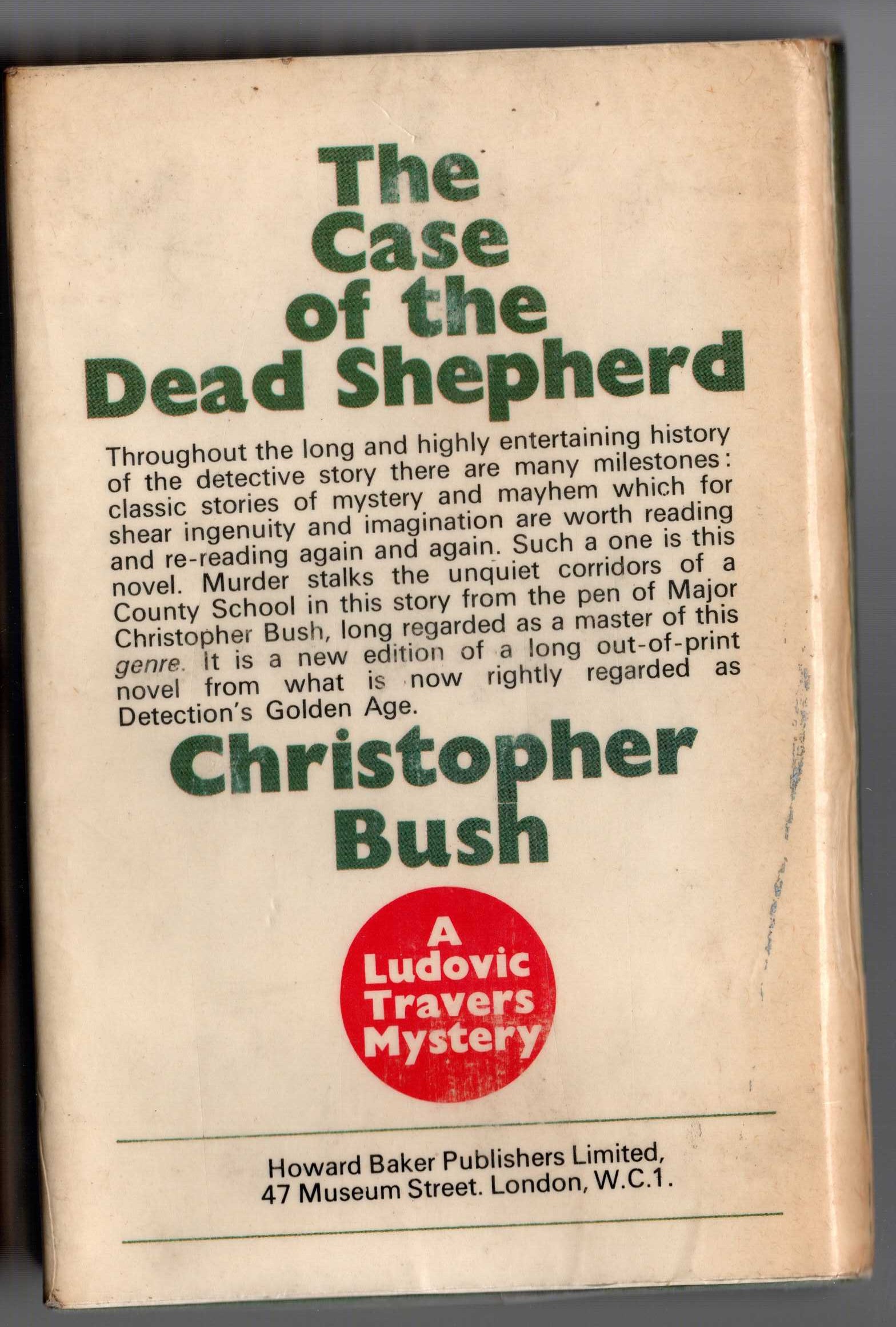 THE CASE OF THE DEAD SHEPHERD magnified rear book cover image