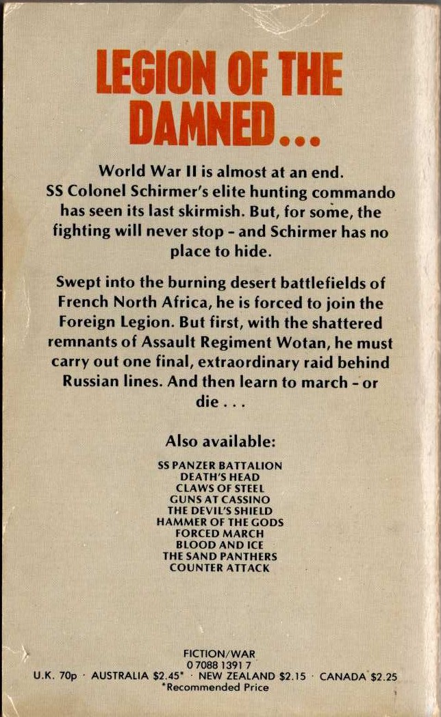 Leo Kessler  HELLFIRE magnified rear book cover image