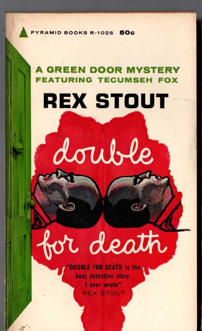 Rex Stout  DOUBLE FOR DEATH front book cover image