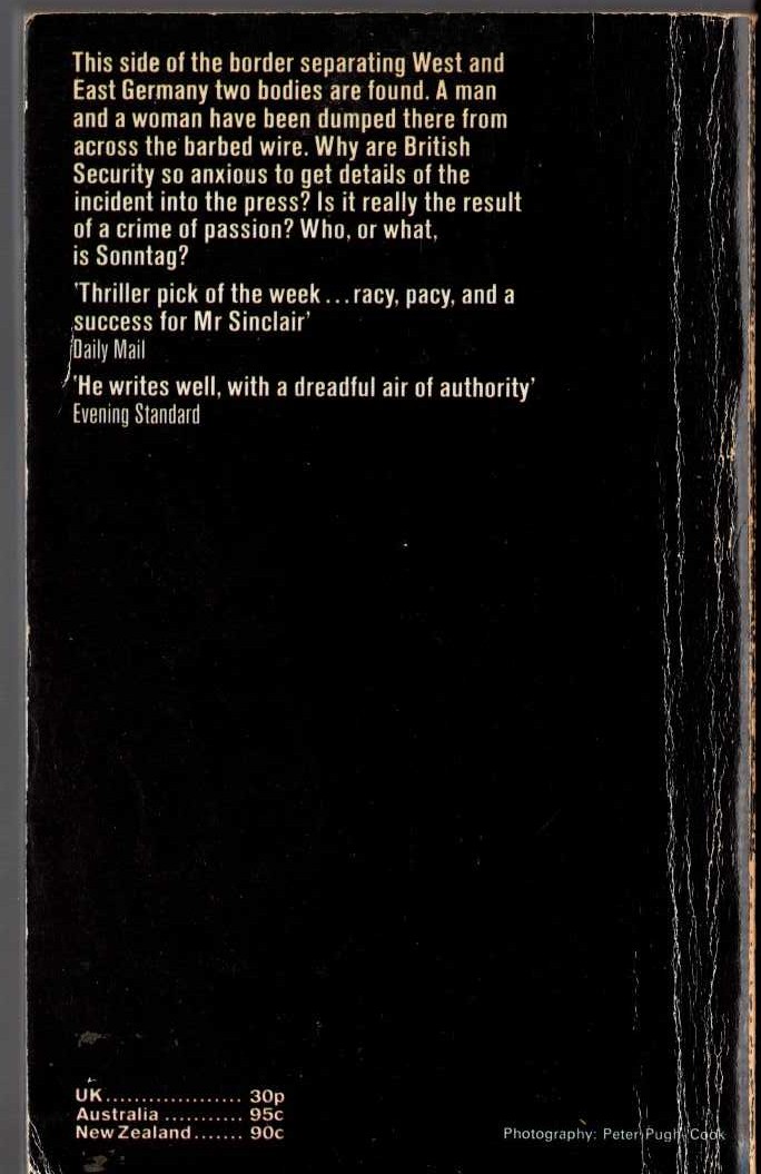 Michael Sinclair  SONNTAG magnified rear book cover image