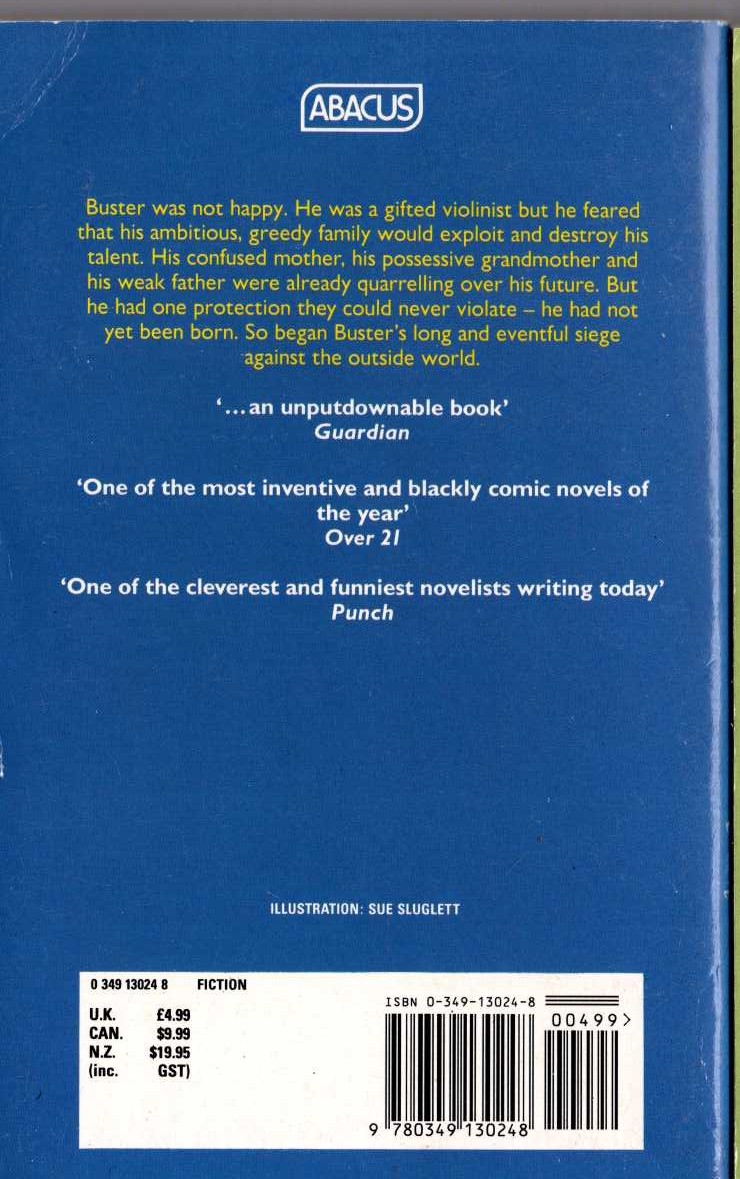 Bernice Rubens  SPRING SONATA magnified rear book cover image