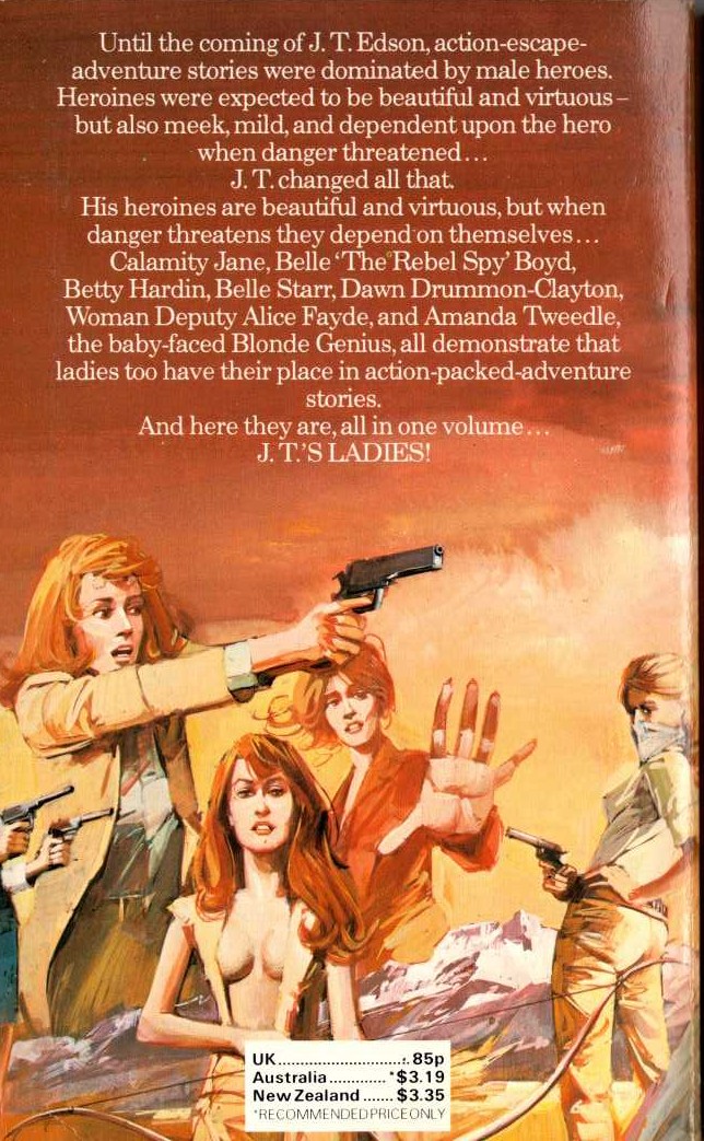 J.T. Edson  J.T.'s LADIES magnified rear book cover image