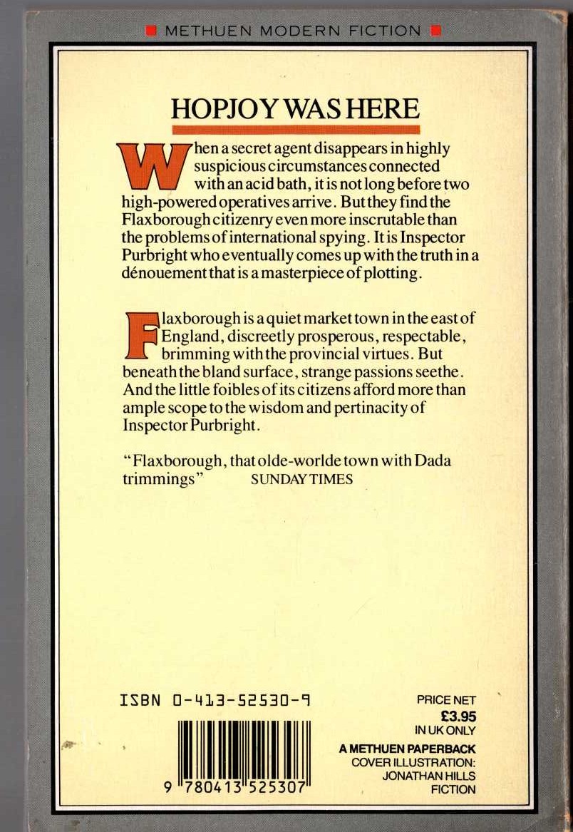 Colin Watson  HOPJOY WAS HERE magnified rear book cover image
