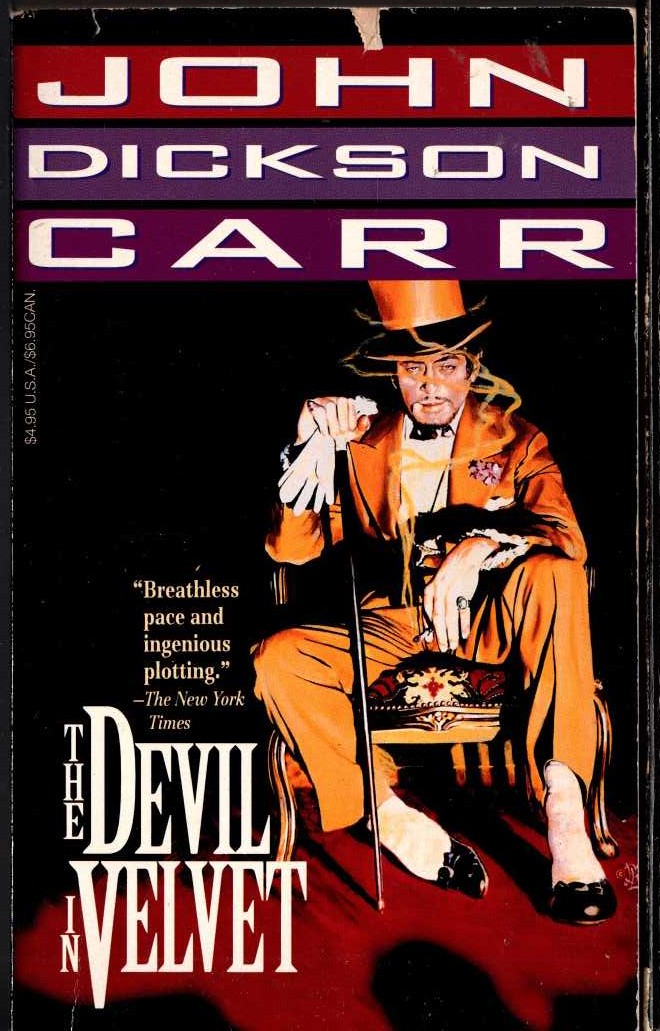 John Dickson Carr  THE DEVIL IN VELVET front book cover image