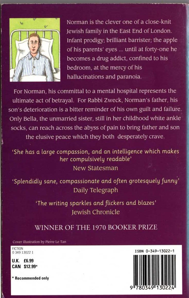 Bernice Rubens  THE ELECTED MEMBER magnified rear book cover image