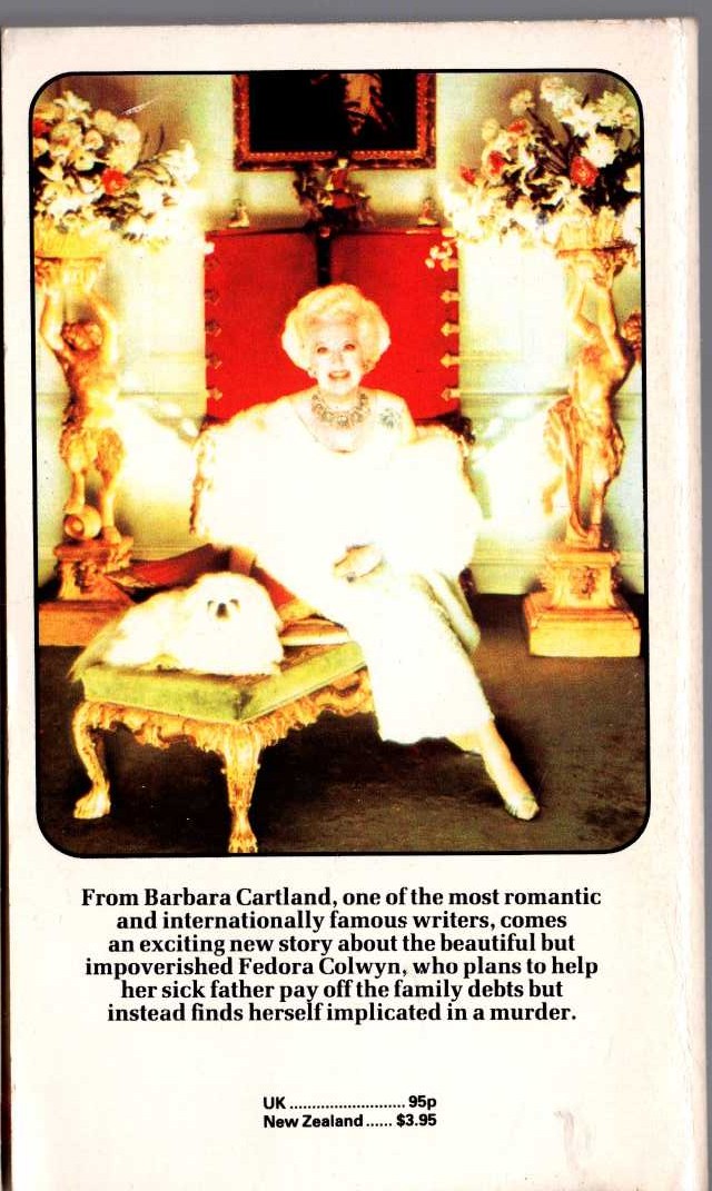 Barbara Cartland  A PORTRAIT OF LOVE magnified rear book cover image