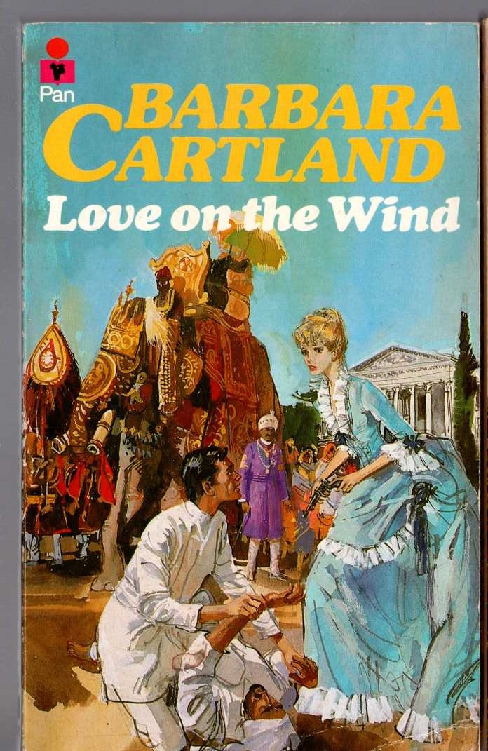 Barbara Cartland  LOVE ON THE WIND front book cover image