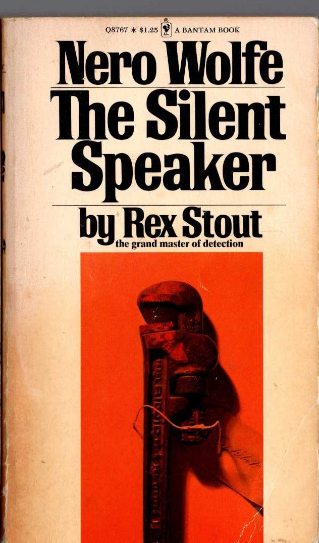 Rex Stout  THE SILENT SPEAKER front book cover image