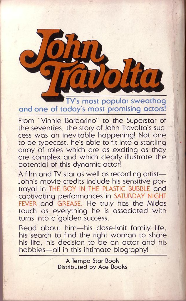 Suzanne Munshower  JOHN TRAVOLTA magnified rear book cover image