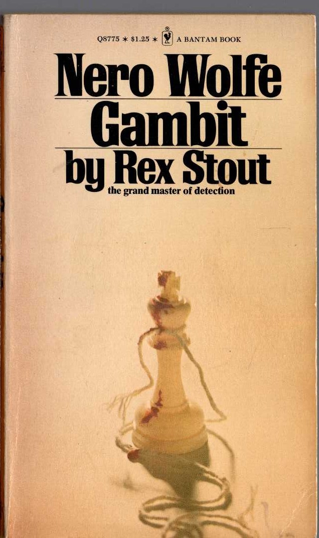 Rex Stout  GAMBIT front book cover image