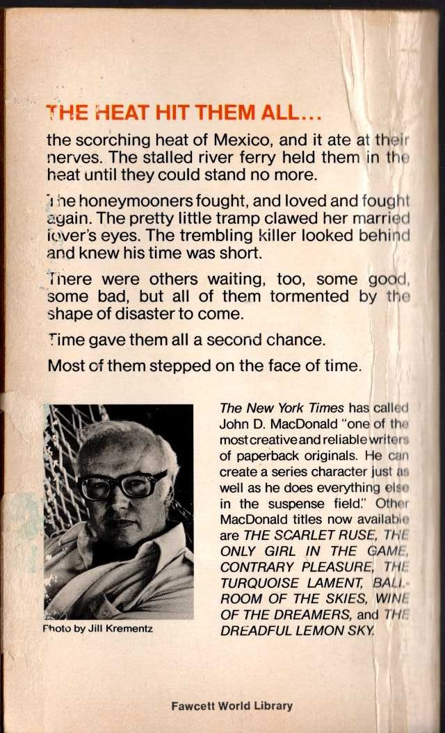 John D. MacDonald  THE DAMNED magnified rear book cover image