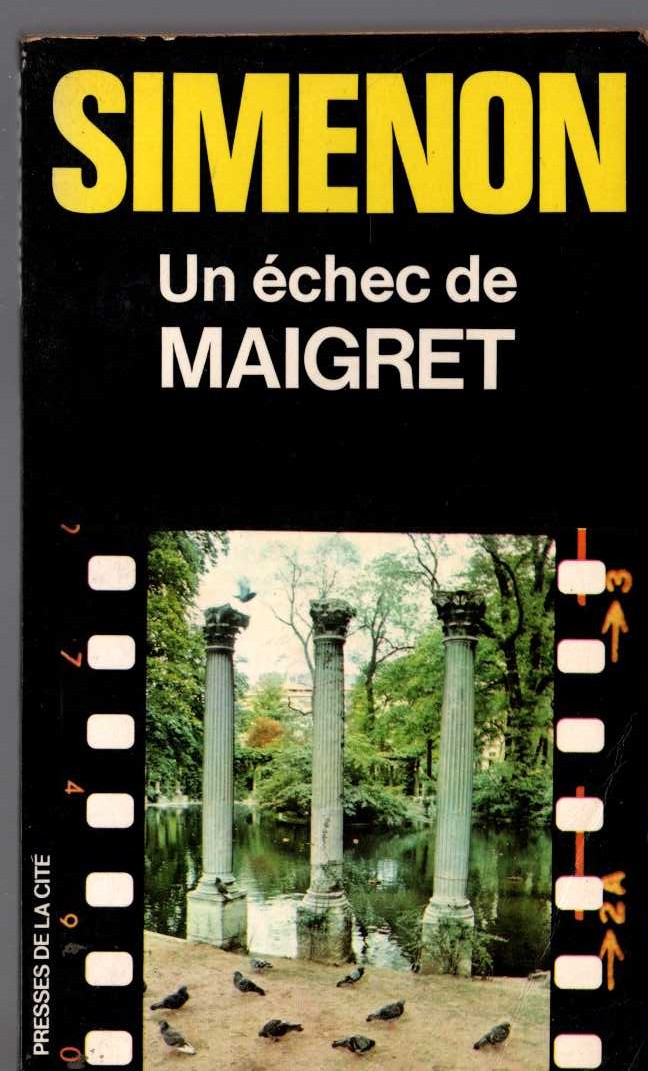 Georges Simenon  UN ECHEC DE MAIGRET front book cover image