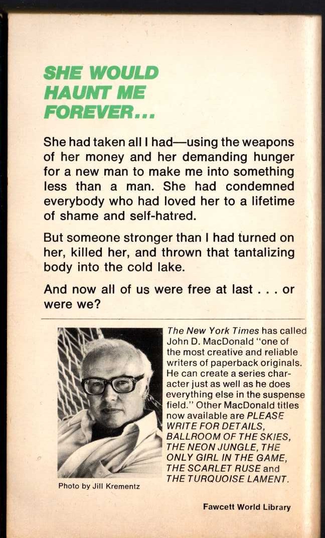 John D. MacDonald  ALL THESE CONDEMNED magnified rear book cover image
