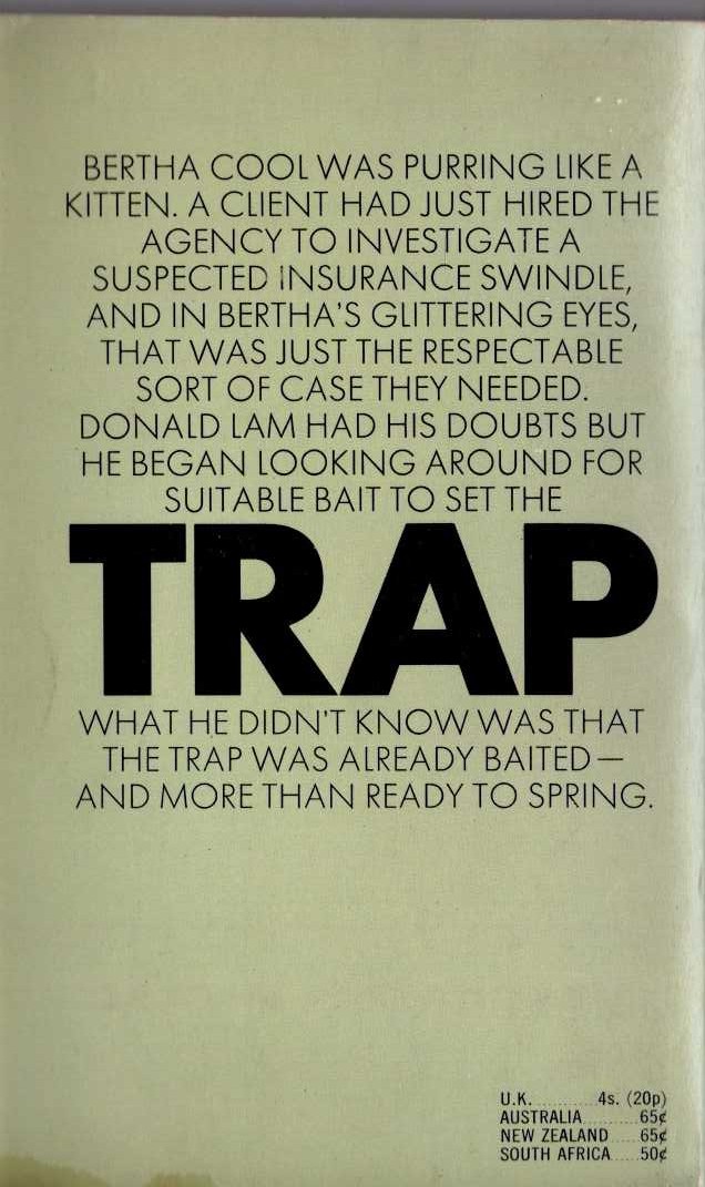A.A. Fair  TRAPS NEED FRESH BAIT magnified rear book cover image