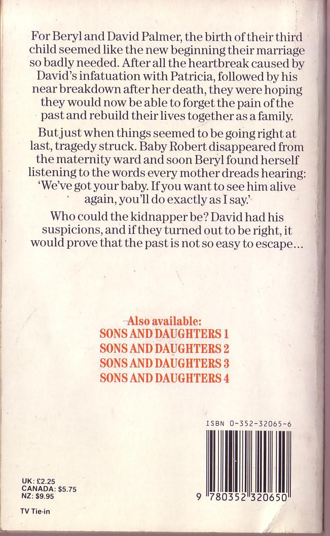 Carl Ruhen  SONS AND DAUGHTERS #5 magnified rear book cover image