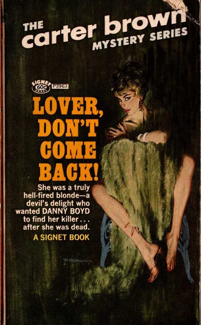 Carter Brown  LOVER, DON'T COME BACK! front book cover image