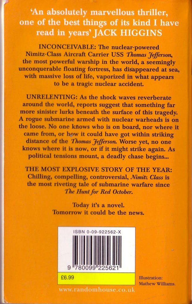 Patrick Robinson  NIMITZ CLASS magnified rear book cover image