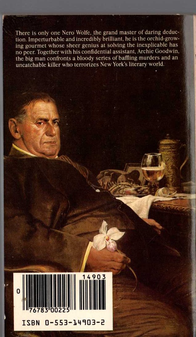 Rex Stout  PLOT IT YOURSELF magnified rear book cover image
