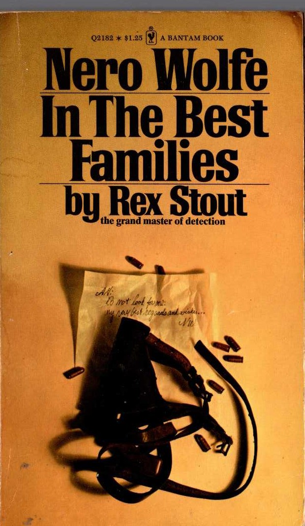 Rex Stout  IN THE BEST FAMILIES front book cover image