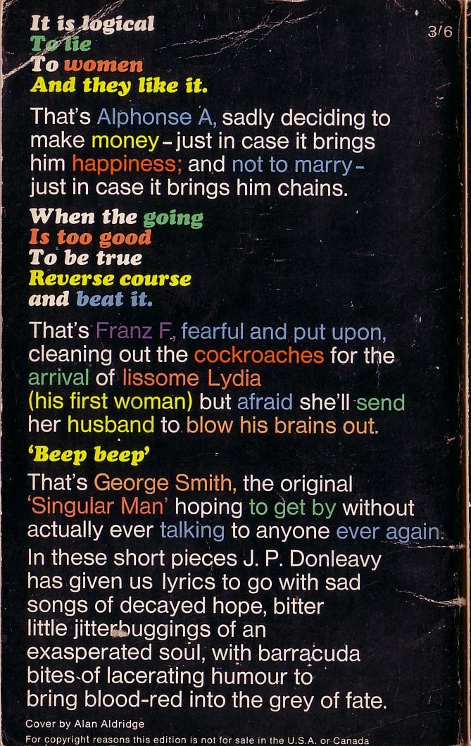 J.P. Donleavy  MEET MY MAKER THE MAD MOLECULE magnified rear book cover image