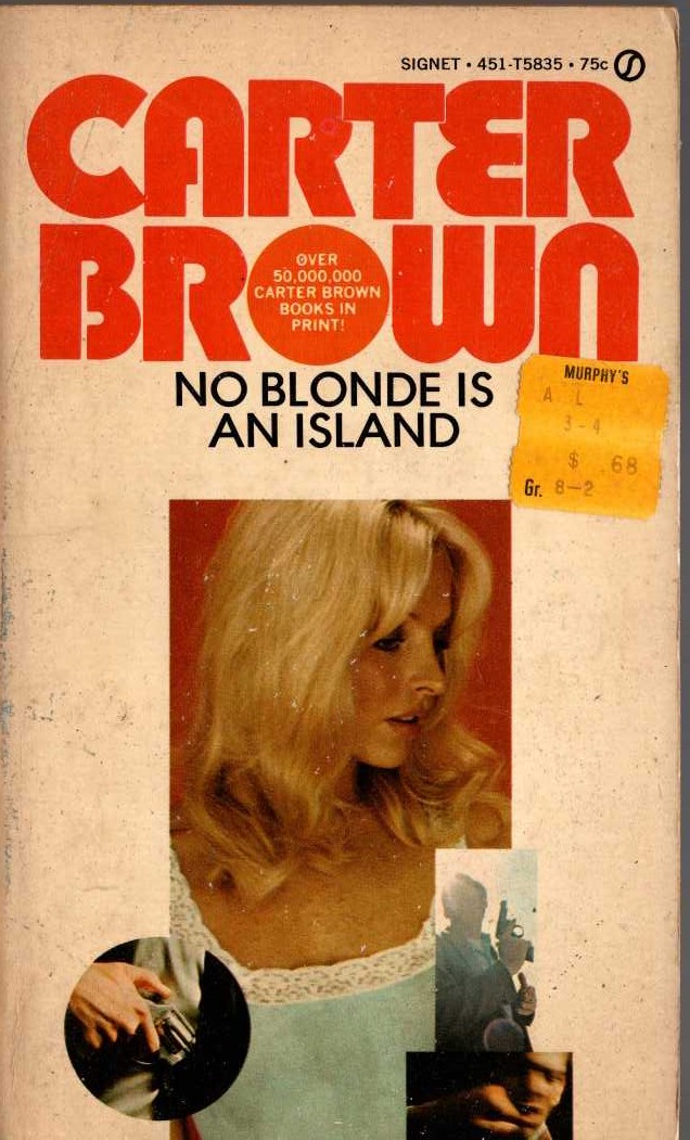 Carter Brown  NO BLONDE IS AN ISLAND front book cover image