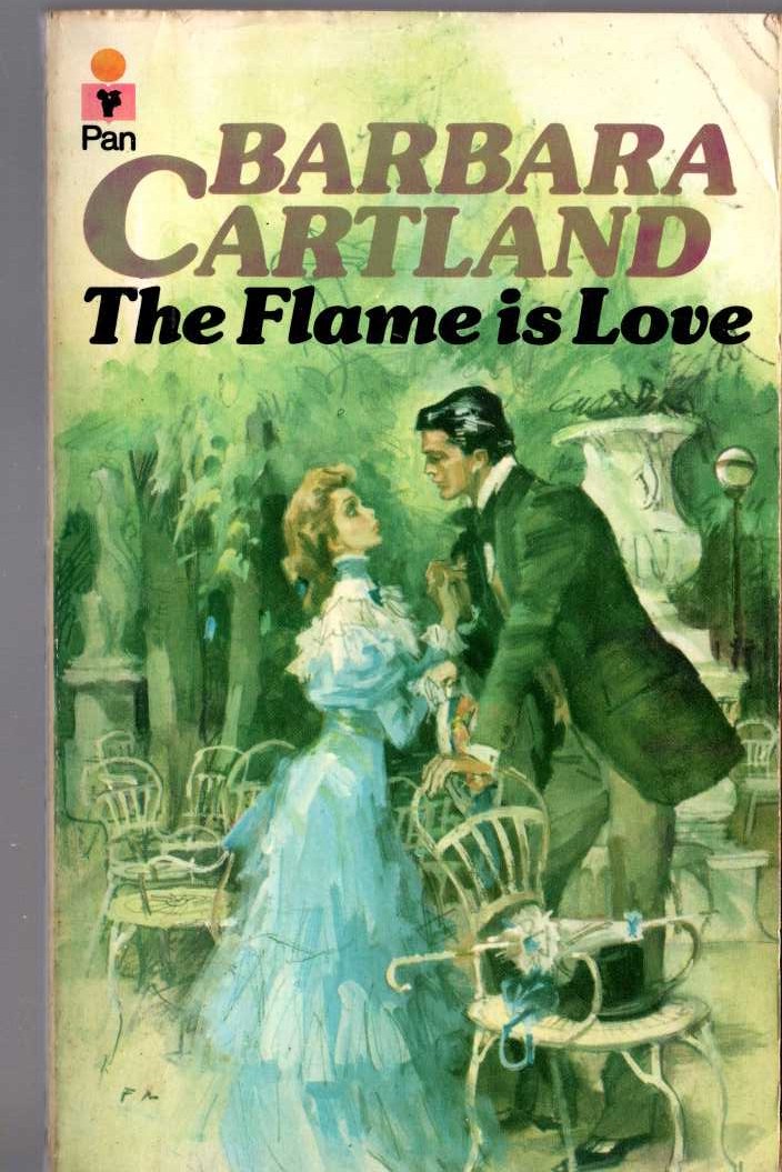Barbara Cartland  THE FLAME IS LOVE front book cover image