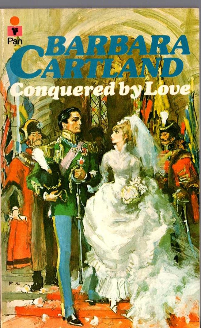 Barbara Cartland  CONQUERED BY LOVE front book cover image
