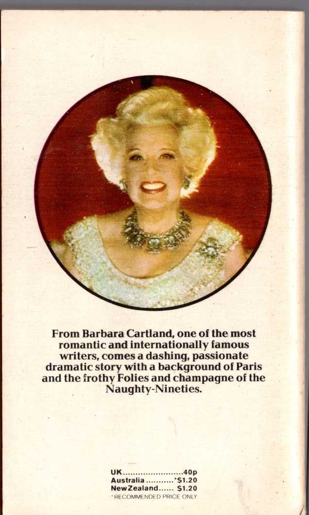 Barbara Cartland  THE DEVIL IN LOVE magnified rear book cover image