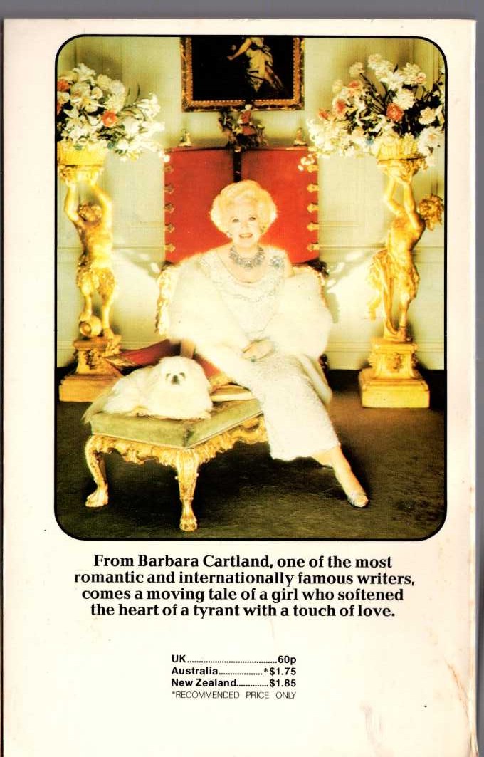 Barbara Cartland  A TOUCH OF LOVE magnified rear book cover image