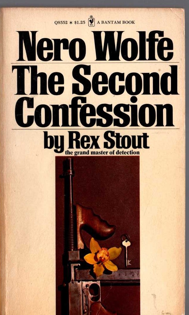 Rex Stout  THE SECOND CONFESSION front book cover image